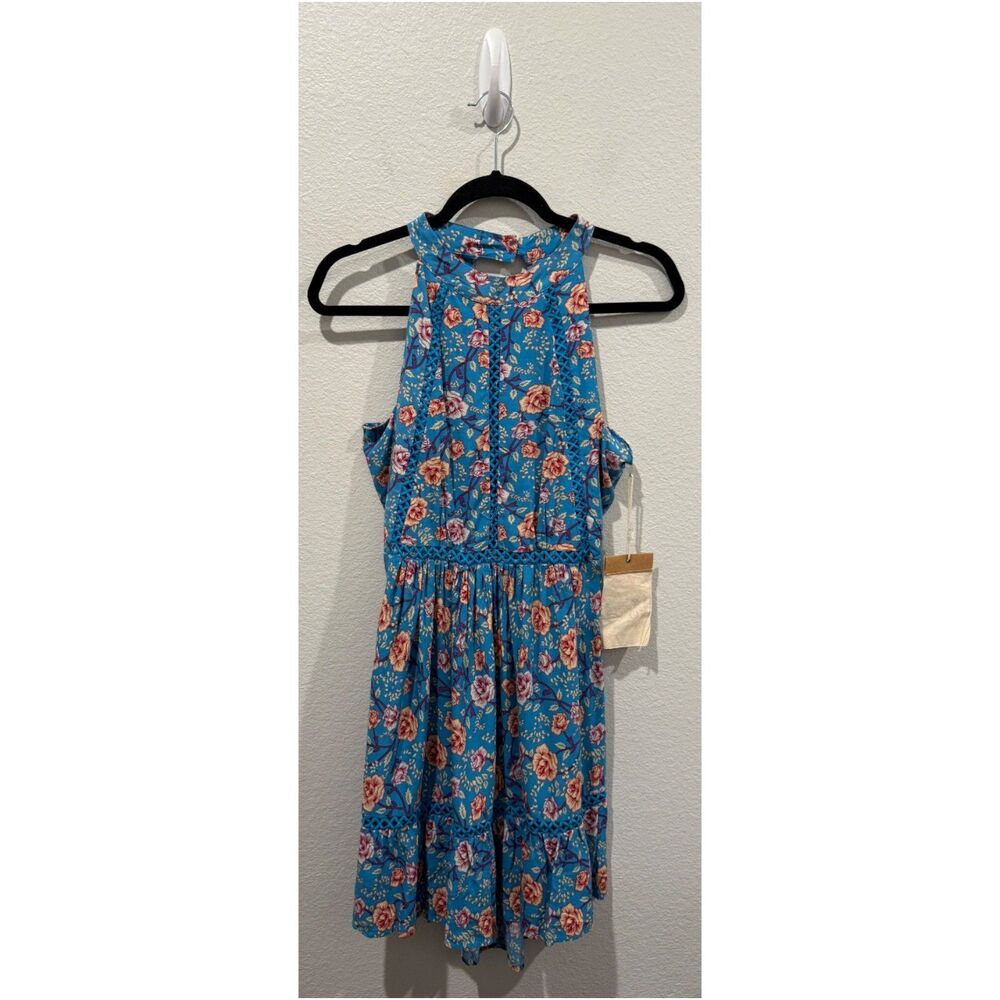 SUNDAY MI AMOR Open Back Floral Mini Dress